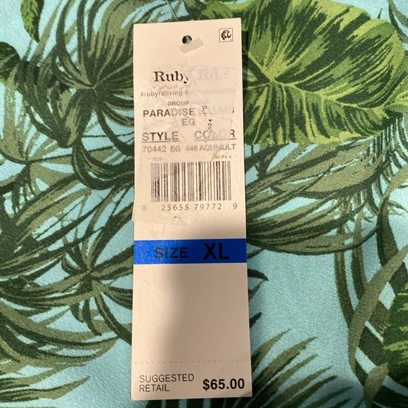 Ruby Rd paradise palms top - Picture 4 of 5